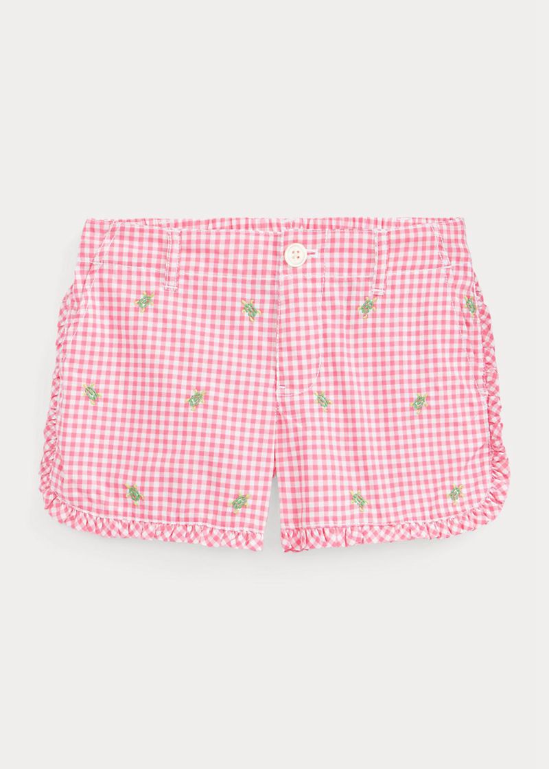 Shorts Ralph Lauren Niña 1.5-6.5 Años Turtle Gingham Cotton Poplin Chile Rosas WDGVY-4617